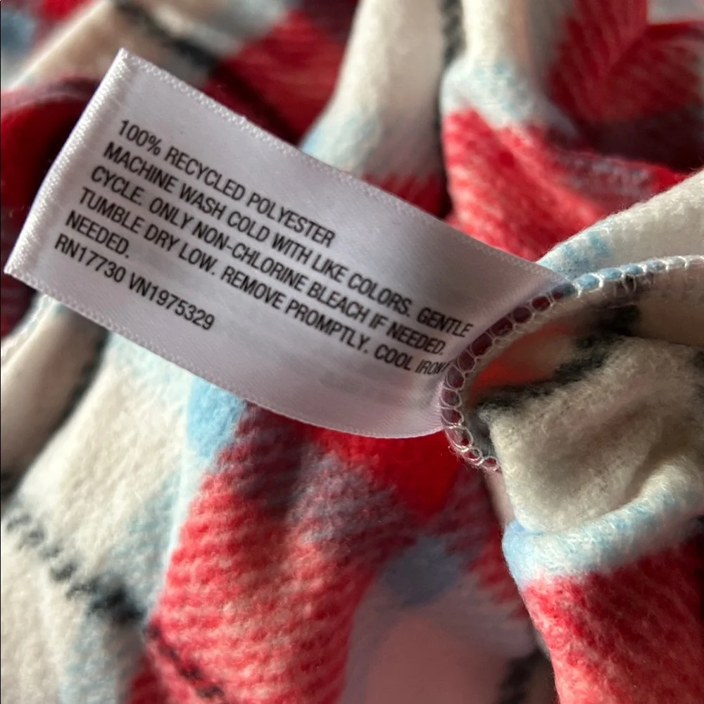 Wondershop Microfleece Plaid Christmas Pajama Lounge Pants Red White Blue Black